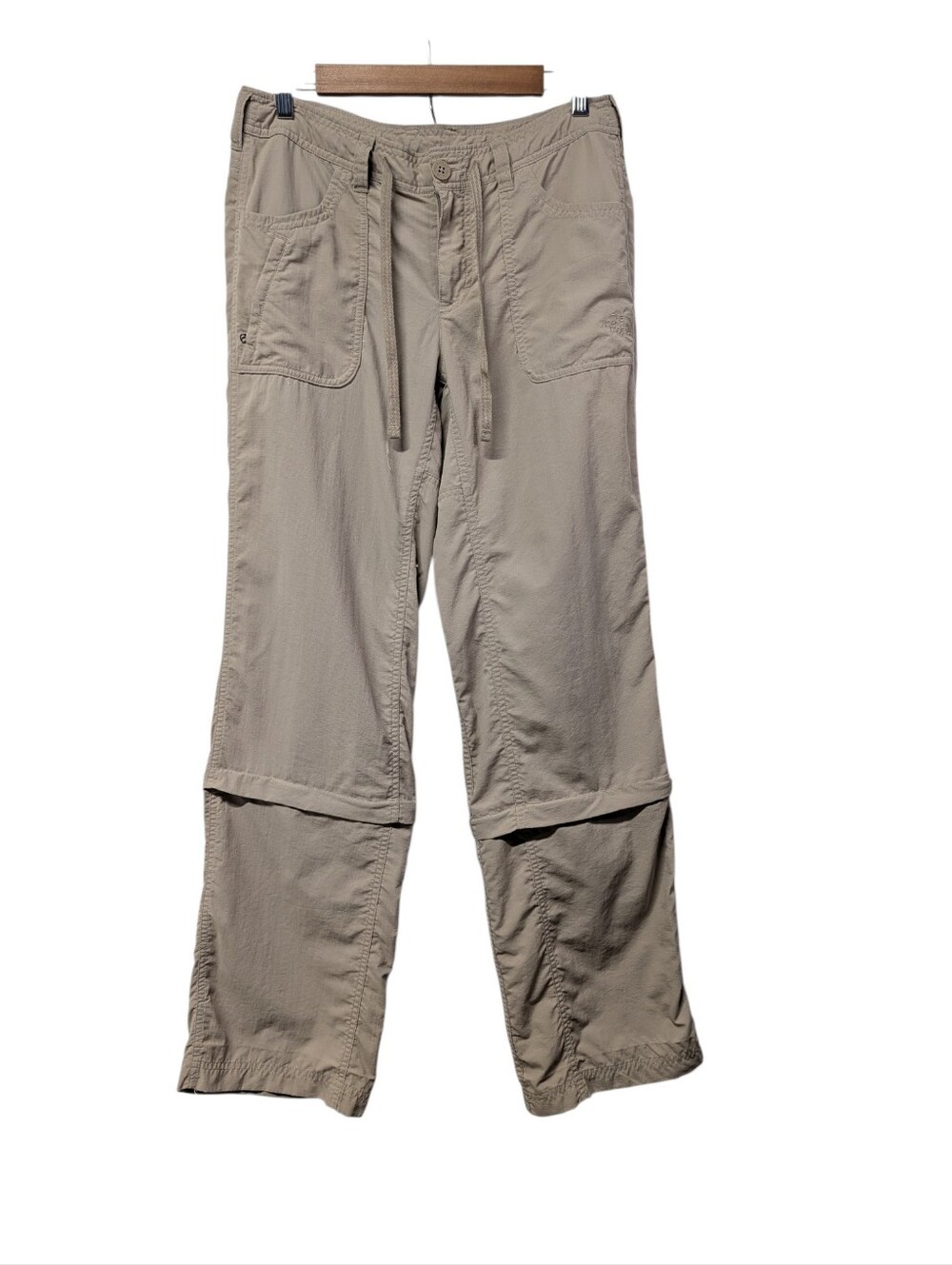 The North Face Women's Convertible Zip-Off Hiking Pants Beige Nylon Size 8
